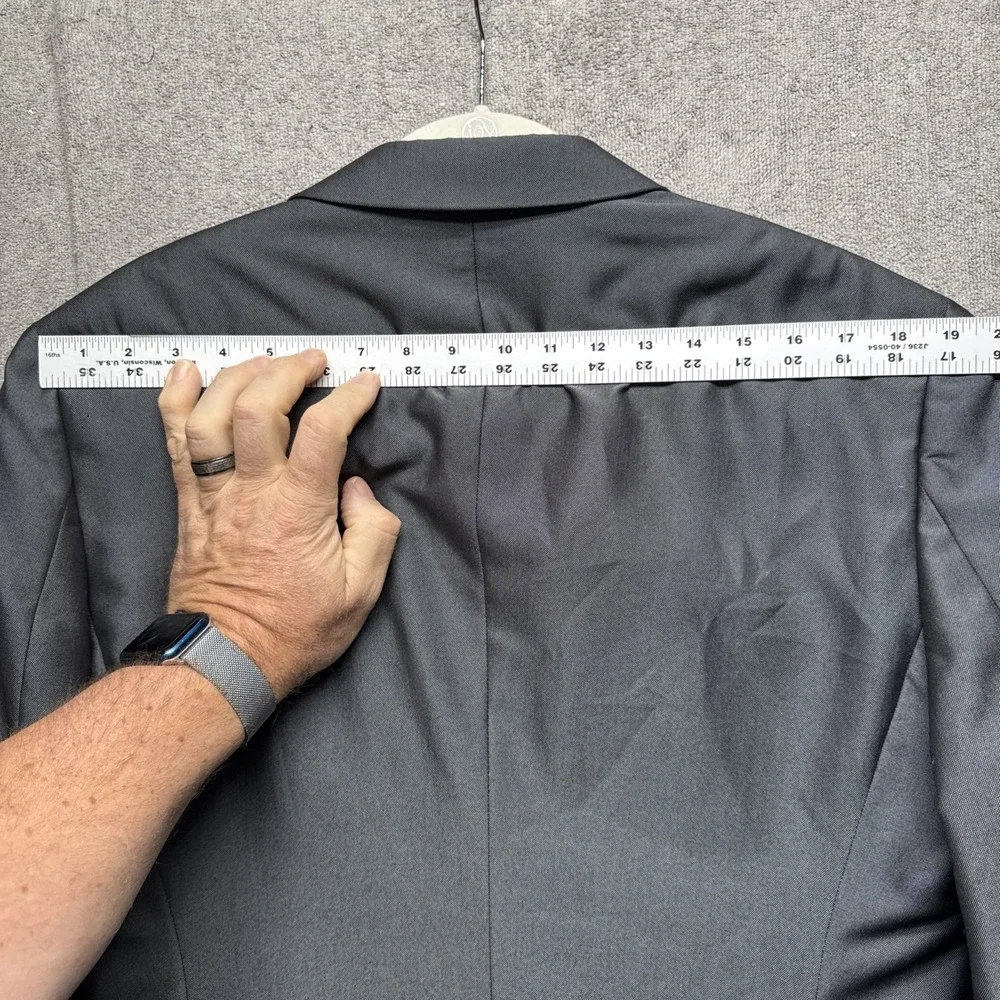 John Varvatos Gray Blazer Men's 44L‎ Premium Tailored Single Needle Two Button